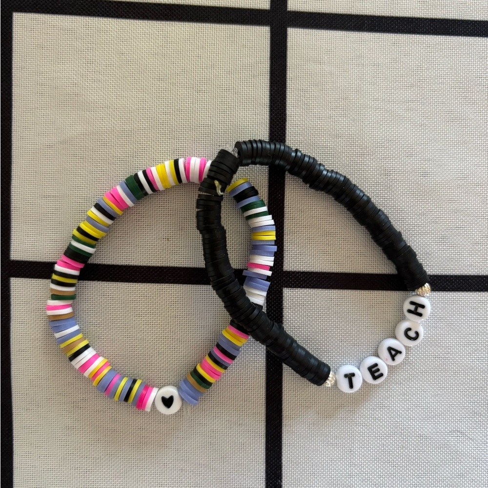 Colorful Beaded Teacher Bracelet Set